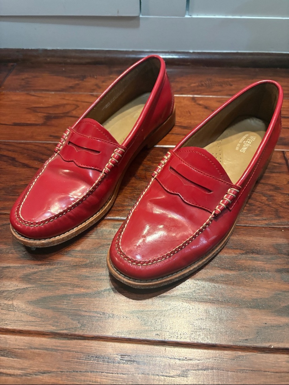 Red Whitney Weejuns Patent Leather Penny Loafer - Picture 5 of 6